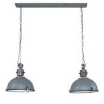 Hanglamp Bikkel I staal/glas - Grijs - Aantal lichtbronnen: 2