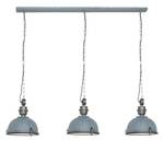 Hanglamp Bikkel I staal/glas - Grijs - Aantal lichtbronnen: 3