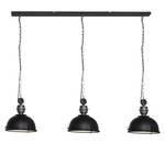 Hanglamp Bikkel I staal/glas - Zwart - Aantal lichtbronnen: 3
