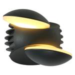 LED-wandlamp Outdoor Collection X aluminium - 2 lichtbronnen