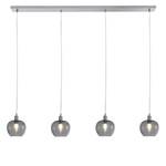 Hanglamp Lotus I transparant glas/staal - 3 lichtbronnen