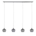 Hanglamp Lotus I transparant glas/staal - 3 lichtbronnen