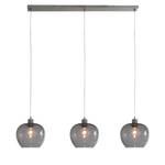 Hanglamp Lotus I transparant glas/staal - 3 lichtbronnen - Zilver - 132 x 150 cm