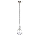 Suspension LED Elegance I Verre transparent / Acier - 1 ampoule