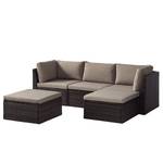 Loungeset Paradise Lounge I (5-teilig) Polyrattan / Polyester - Braun / Beige