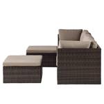 Gruppo lounge Paradise Lounge I, 5 pezzi Polyrattan/Nylon - marrone/beige