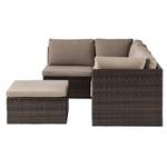 Gruppo lounge Paradise II (5 pezzi) Polyrattan/Nylon - marrone/beige