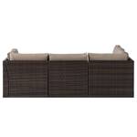 Loungeset Paradise Lounge II (5-teilig) Polyrattan / Polyester - Braun / Beige