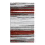 Kurzflorteppich Trend Lava Webstoff - Grau / Rot - 160 x 230 cm
