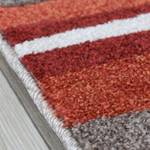 Laagpolig vloerkleed Trend Lava geweven stof - grijs/rood - 160 x 230 cm