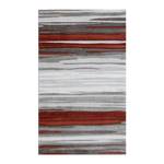 Kurzflorteppich Trend Lava Webstoff - Grau / Rot - 200 x 290 cm