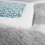 Laagpolig vloerkleed Lena Geo geweven stof - Petrolblauw - 160 x 230 cm