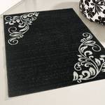 Laagpolig vloerkleed Medusa Duo geweven stof - Zwart - 80 x 150 cm