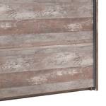 Armoire à portes coulissantes Assesse Blanc / Imitation Driftwood - Largeur : 240 cm