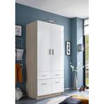 Armoire Mernda Blanc / Imitation chêne de Sonoma - 2 porte