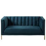 Sofa Borlo (2-Sitzer) Samt - Marineblau - Marineblau