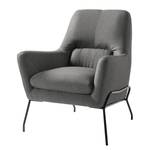 Loungefauteuil Lasne geweven stof - grijs