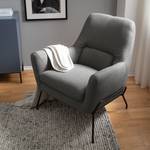 Loungefauteuil Lasne geweven stof - grijs