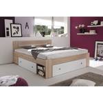 Bedframe Stefan Sonoma eikenhout/wit - Sonoma eikenhouten look/wit - 180 x 200cm