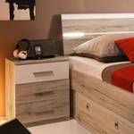 Bedframe Veneta (3-delig) wit/Sonoma eikenhouten look - Lichte San Remo eikenhouten look/alpinewit