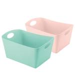 Paniers Boxxx M (2 éléments) Matière plastique - Couleur pastel abricot / Menthe