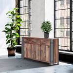 Sideboard Linx II Mango massiv - Mango / Stahl Dekor