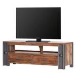 Meuble TV Linx II Marron - Bois massif - 140 x 50 x 45 cm