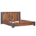 Houten bed Linx massief mangohout - mangohout/stalen look - 140 x 200cm