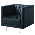 Fauteuil Reynella Velours - Bleu marine