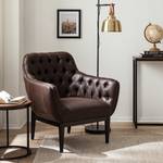 Fauteuil Jundiai Imitation cuir - Marron foncé