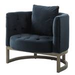 Fauteuil Drysdale Velours - Bleu marine