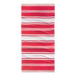 Serviette de bain Tanti Coton - Blanc / Rouge - Rouge