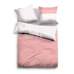 Parure de lit Calcados Coton - Blanc / Rouge pastel - Rouge pastel - 200 x 200 cm + 2 oreillers 80 x 80 cm