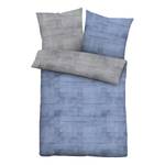 Parure de lit MacLean Coton - Gris / Bleu - Bleu ciel - 135 x 200 cm + oreiller 80 x 80 cm