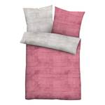 Parure de lit MacLean Coton - Gris / Rose - Rose - 155 x 200 cm + oreiller 80 x 80 cm