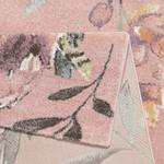 Laagpolig vloerkleed Summer Breeze geweven stof - Rozerood/wit - 133 x 200 cm