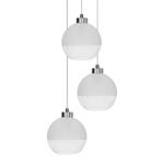 Hanglamp Fresh II melkglas/chroom - 3 lichtbronnen