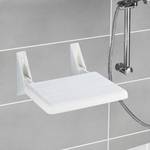 Siège de douche relevable Secura ABS / Aluminium - Blanc / Aluminium