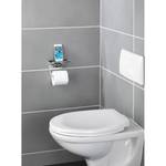 Toilettenpapierhalter Smartphone Ablage Edelstahl rostfrei / Stahl - Siber