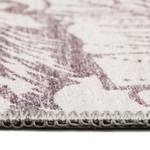 Laagpolig vloerkleed Mozambique Palm geweven stof - Aubergine/wit - 80 x 150 cm