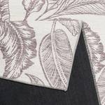 Kurzflorteppich Mozambique Palm Webstoff - Aubergine / Weiß - 130 x 190 cm