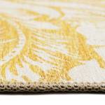 Laagpolig vloerkleed Mozambique Palm geweven stof - Geel/wit - 80 x 150 cm