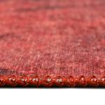 Laagpolig vloerkleed Pepe geweven stof - rood/grijs - 190 x 290 cm