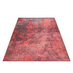 Laagpolig vloerkleed Pepe geweven stof - rood/grijs - 160 x 230 cm