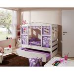 Lit cabane Mini Prinzessin VII Pin massif verni - Blanc