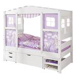 Lit cabane Mini Prinzessin IX Pin massif verni - Blanc