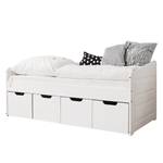 Sofabett Mini Micki II Massivholz Kiefer, lackiert - Weiß