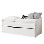 Lit bateau Mini Micki I Pin massif verni - Blanc