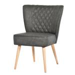 Fauteuil Cristalina V antieke leerlook - Zonder armleuningen