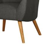 Fauteuil Coolbie II geweven stof - Donkergrijs